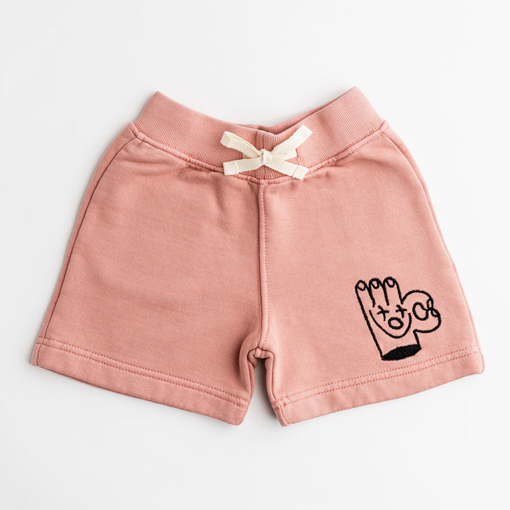 A OK SWEAT SHORT | CAMEO BROWN