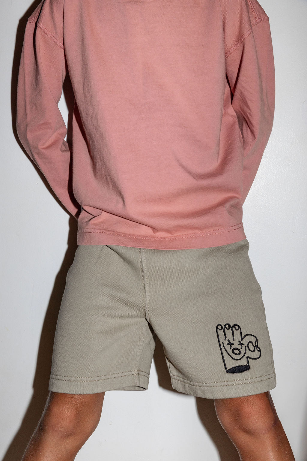 A OK SWEAT SHORT | CROCKERY