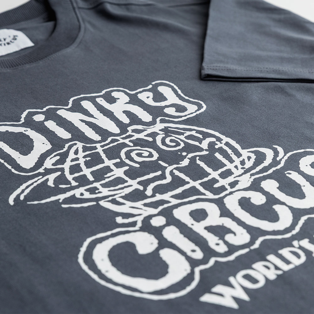 WORLDS FAIR GLOBE TEE | BURNT ASH GREY
