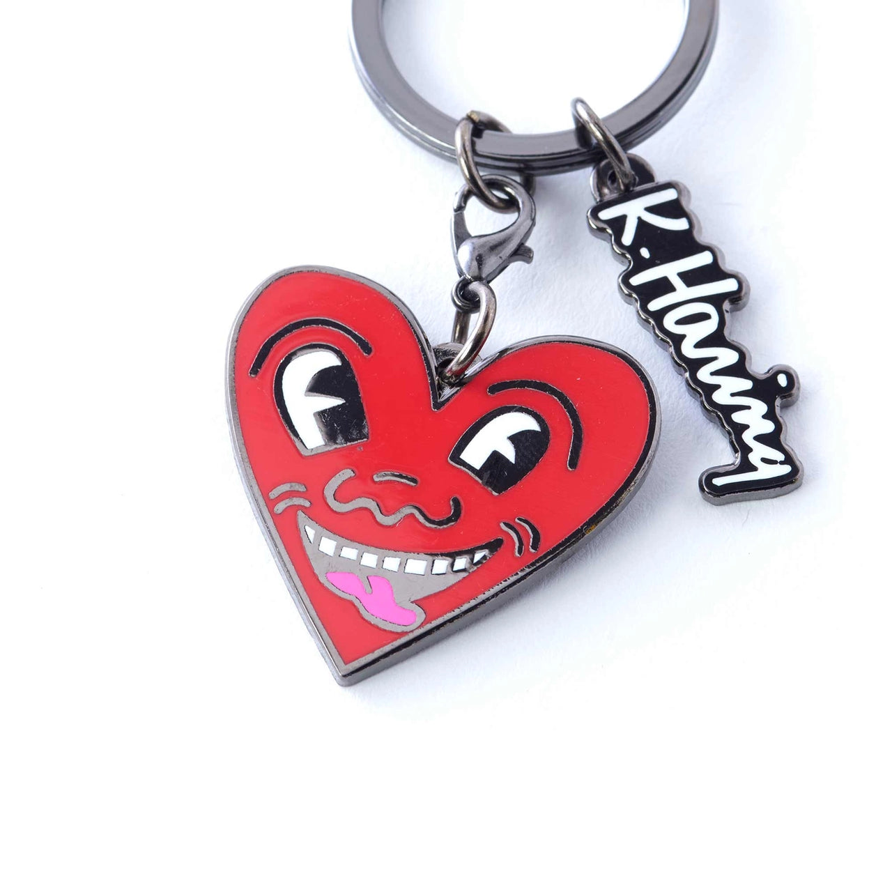 KEITH HARING HEART KEYCHAIN