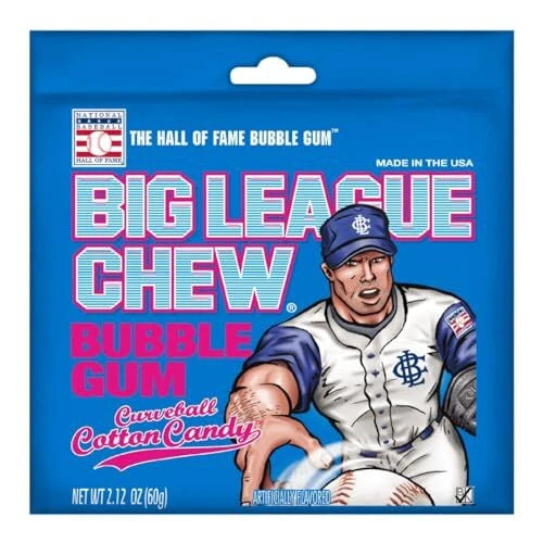 BIG LEAGUE CHEW GUM CURVEBALL COTTON CANDY